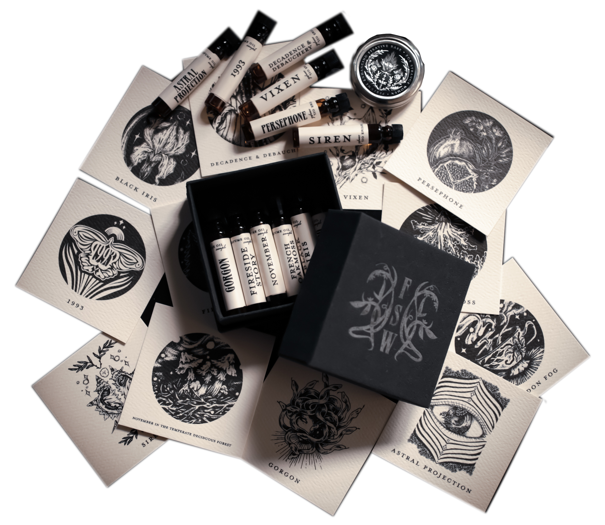 Full Perfume Oil Sample Collection - natural botanical scents