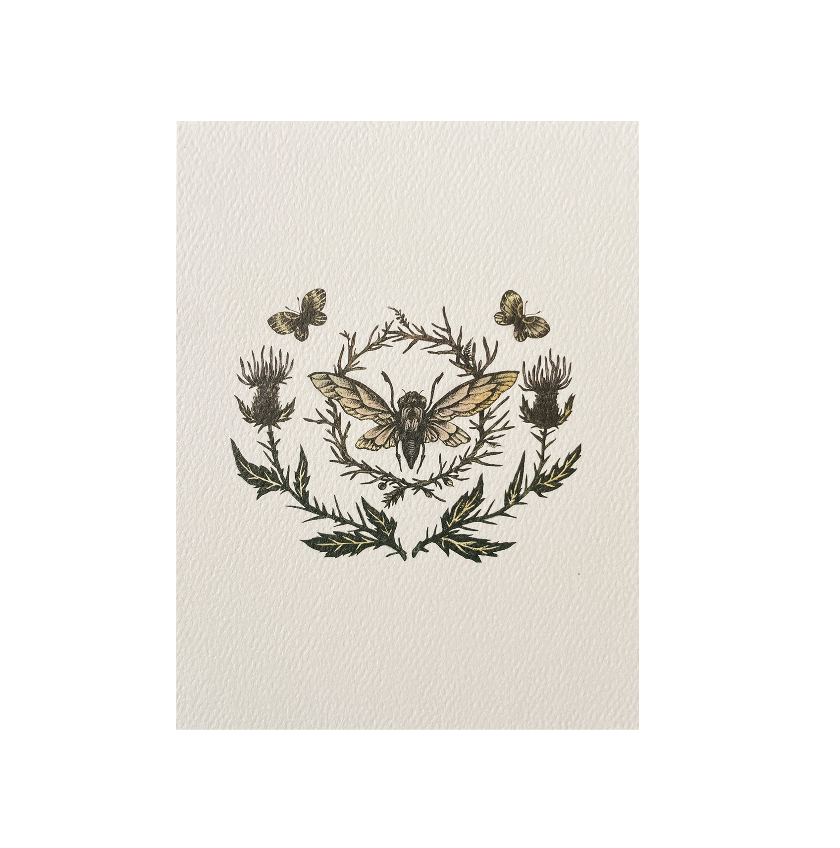 Perfumed Card: Cicada Wreath