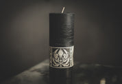 Black Beeswax Pillar Candles