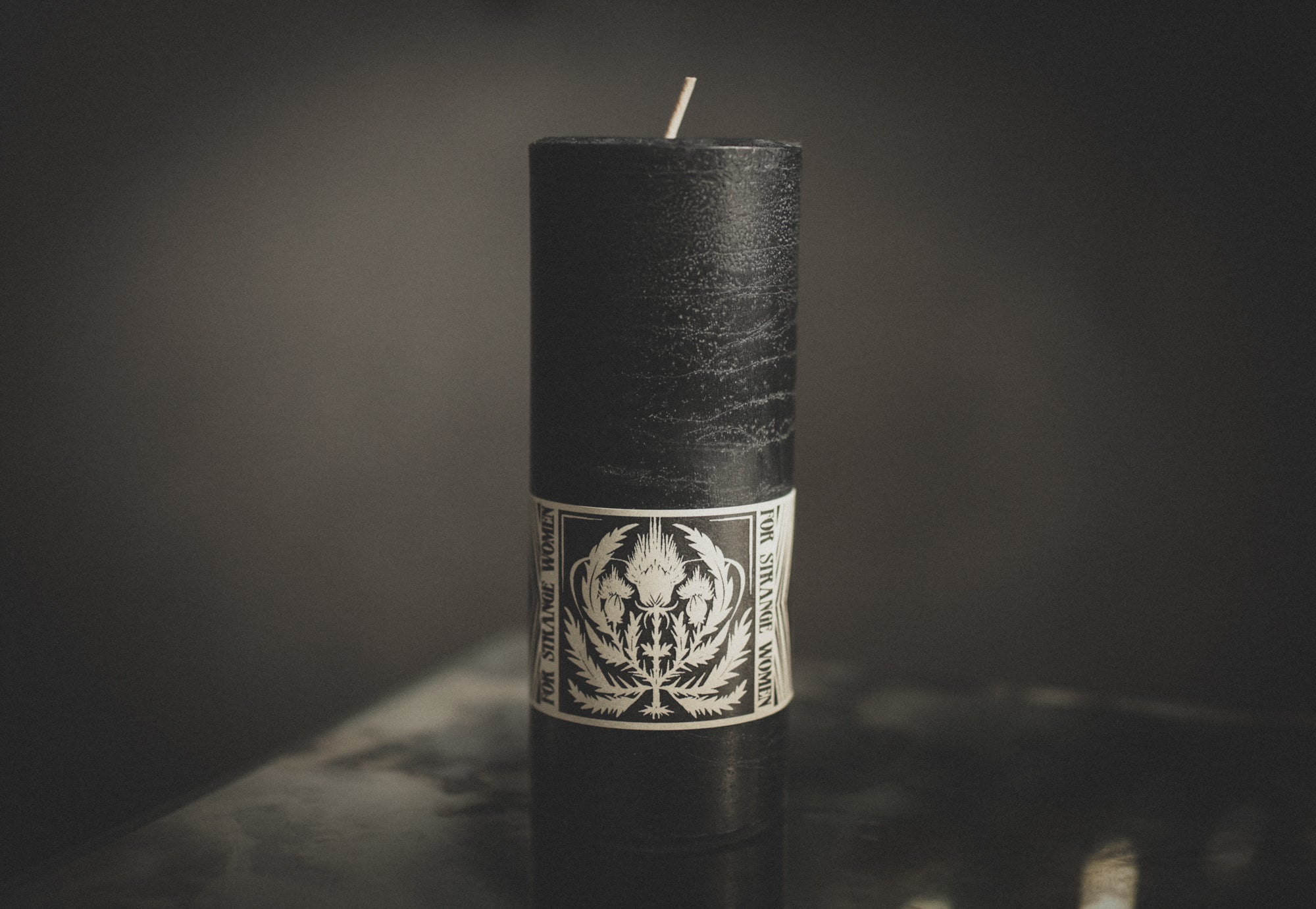 Black Beeswax Pillar Candles