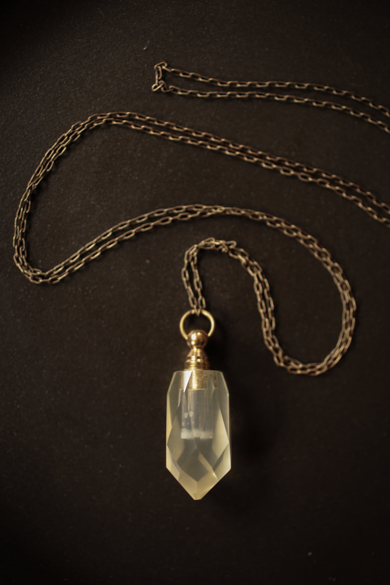 The Faceted Drop Perfume Amulet