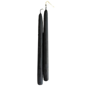 Black Beeswax Taper Candles
