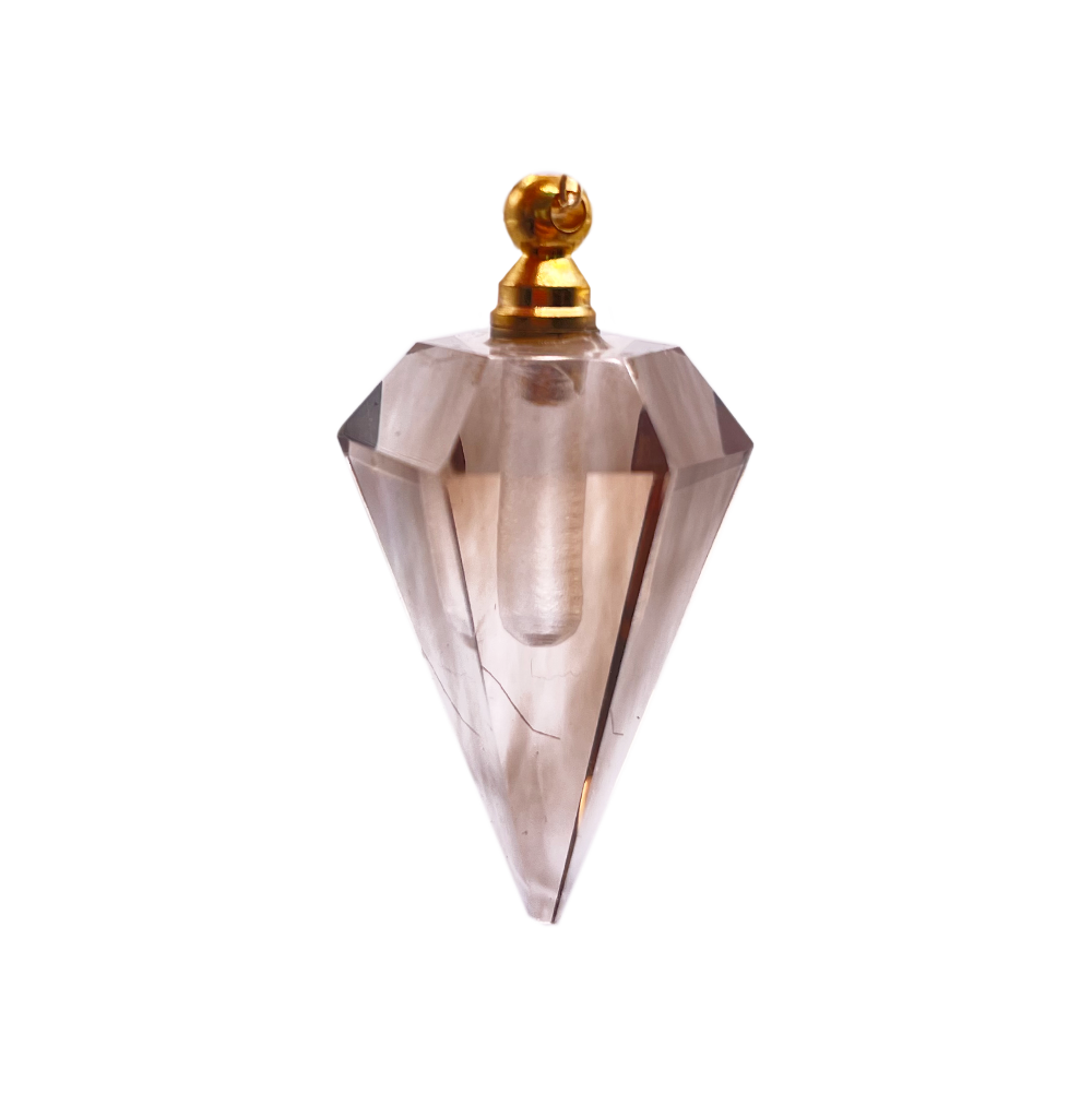Smoky Quartz Vessel Perfume Amulet