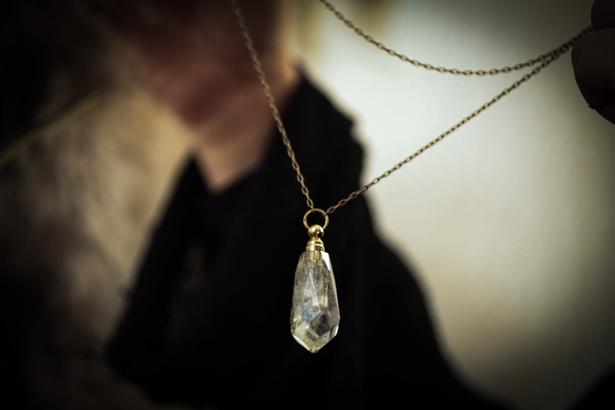 The Faceted Drop Perfume Amulet